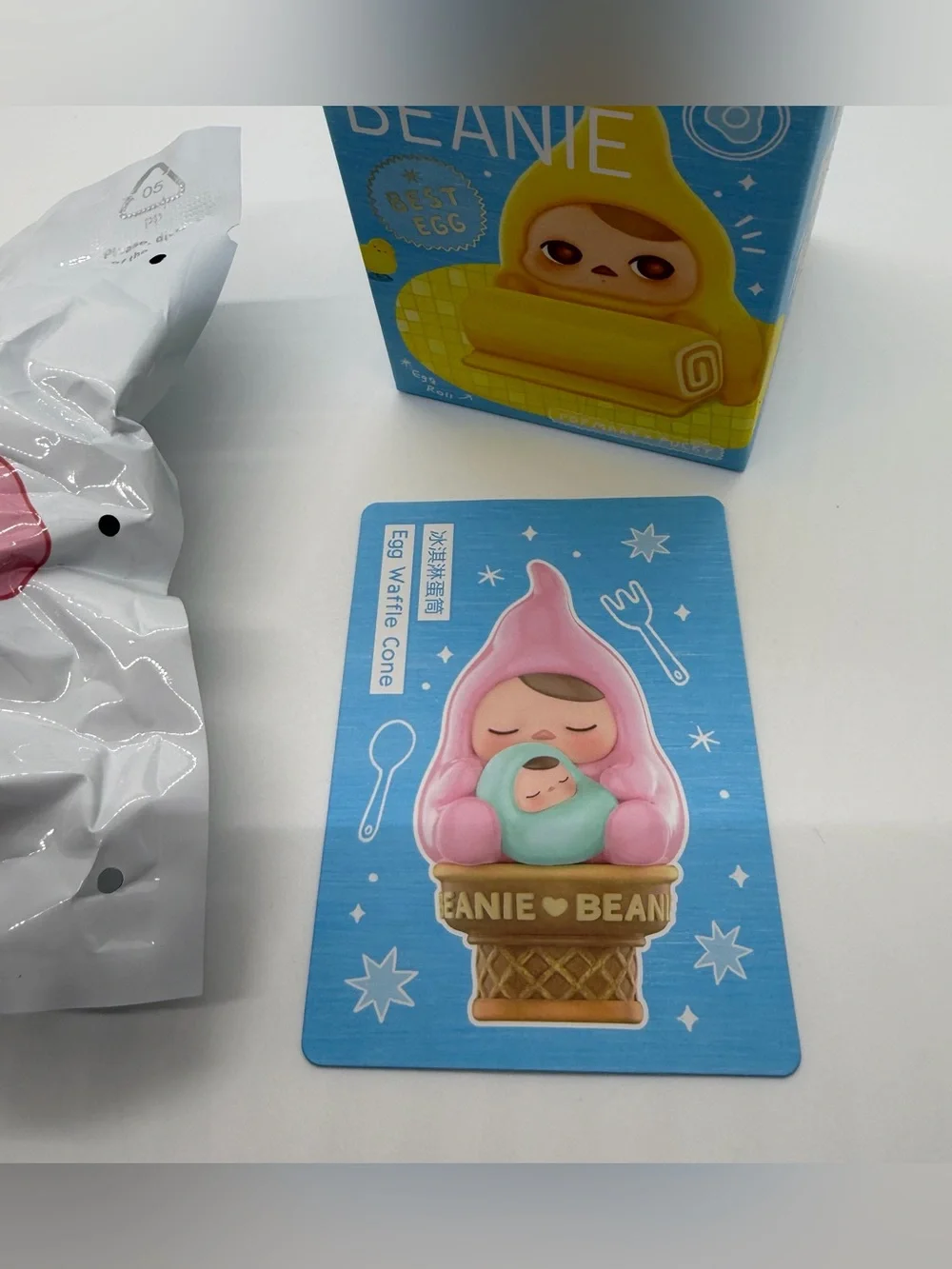 Pop Mart Pucky Egg Beanie Confirmed Egg Waffle Cone Vinyl Figure
